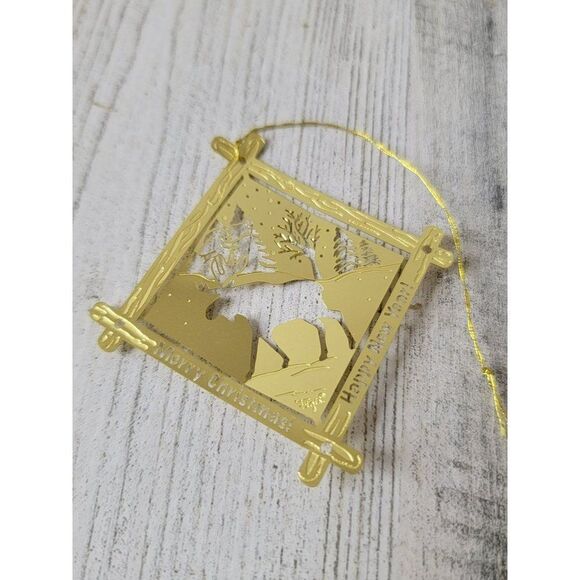 Merry Xmas figis moose mini ornament new year - Picture 2 of 3